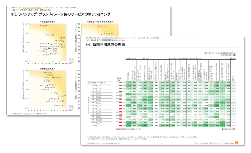定額制動画配信サービス ブランド・ロイヤリティ調査